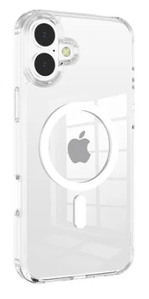 Чехол пластиковый прозрачный MagSafe для iPhone 16 (Прозрачный)