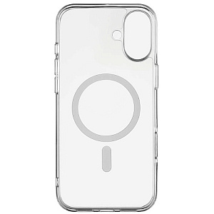 Чехол силиконовый прозрачный MagSafe для iPhone 16 (Прозрачный)