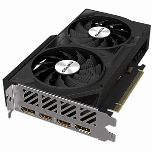 Видеокарта Gigabyte GeForce RTX 4060 8192Mb, Windforce OC 8Gb (GV-N4060WF2OC-8GD) 2xHDMI, 2xDP, Ret (Чёрный)