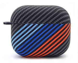 Чехол LuxoLife для Airpods для Airpods 3 (Голубой/Синий/Красный)