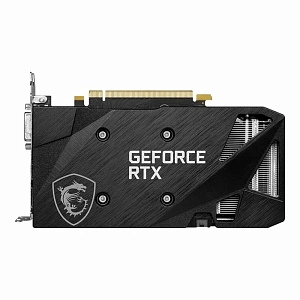 Видеокарта MSI PCI-E nVidia GeForce RTX 3050 8Gb (128bit/GDDR6/1xHDMI/DP/DVI/RTL) (RTX 3050 VENTUS 2X XS 8G OC) (Чёрно-Белый)