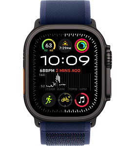 Умные часы Apple Watch Ultra 2 49 мм (2024) Black Case with Trail Loop (49mm, Blue M/L, M/L)