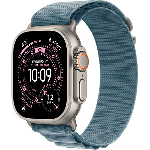 Умные часы Apple Watch Ultra 3 (Natural, 49mm, Alpine Loop, Light Blue, M)