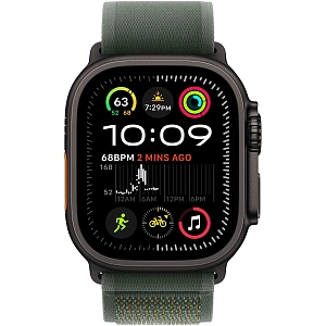 Умные часы Apple Watch Ultra 2 49 мм (2024) Black Case with Trail Loop (49mm, Green S/M, S/M)