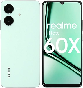 Смартфон Realme Note 60x (Зелёный, 3 ГБ, 64 ГБ, Global, Dual nanoSim, Без Rustore)