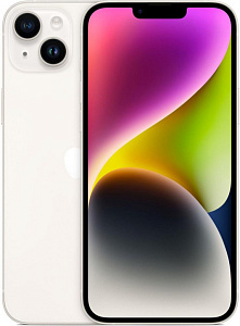 Смартфон Apple iPhone 14 256GB eSIM (256 ГБ, Белый, США, 6 ГБ, eSim, Без Rustore)