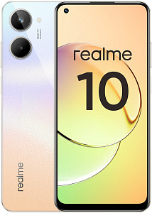 Смартфон Realme 10 8/256GB (Белый, 256 ГБ, 8 ГБ, Dual nanoSim, Global, Без Rustore)
