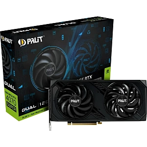 Видеокарта Palit GeForce RTX 4070 Super 12288Mb, Dual 12G (NED407S019K9-1043D) 1xHDMI, 3xDP, Ret (Чёрный)