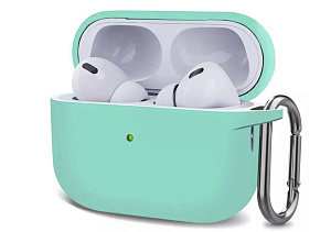 Чехол силиконовый для AirPods Pro 2 (Мятный)