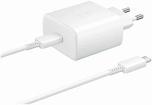 Сетевое зарядное устройство Samsung Travel Adapter 45W с кабелем (Белый)