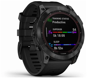Умные часы Garmin Fenix 7X Sapphire Solar Wi-Fi (Чёрный)