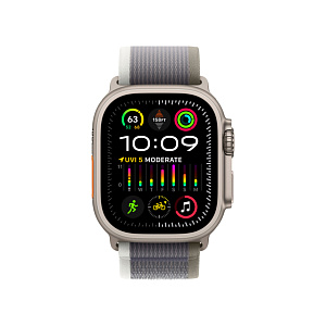 Умные часы Apple Watch Ultra 2 49 мм Titanium Case with Trail Loop (49mm, Серо-зелёный S/M, S/M)