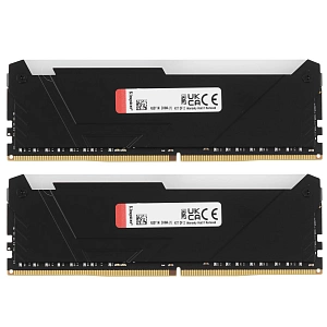 Оперативная память Kingston Fury Beast RGB DIMM 2х8 ГБ DDR4 PC28800 (KF436C17BB2AK2/16) (16 ГБ, Черный, 3600 Мгц)