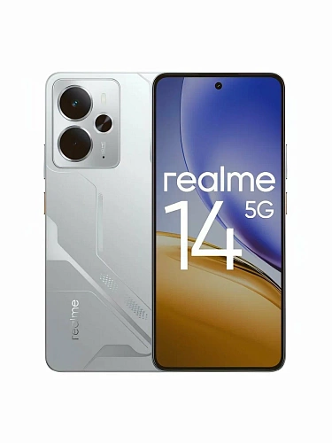 Смартфон Realme 14 (12 ГБ, 512 ГБ, RU, Серебристый, Dual nanoSim, Без Rustore)