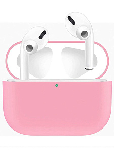 Чехол силиконовый для AirPods Pro (Розовый)