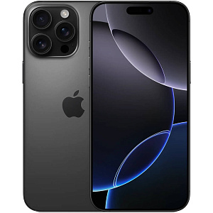Смартфон Apple iPhone 16 Pro 128GB nanoSim+eSim (8 ГБ, 128 ГБ, Титановый Чёрный, nanoSim+eSim, Global, Без Rustore, Уценка)